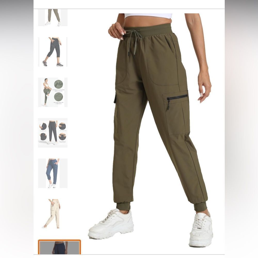 Libin Women's Cargo Joggers Lightweight Quick Dry Hiking Trousers
